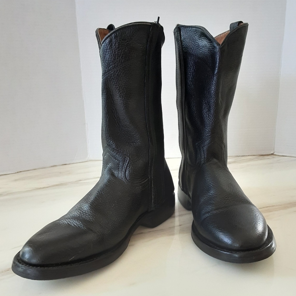 DALTON Pebble Leather Round Toe Roper Western Boots Sz. 9.5